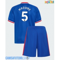 Camisa de time de futebol Manchester United Harry Maguire #5 Replicas 2º Equipamento Infantil 2026-27 Manga Curta (+ Calças curtas)